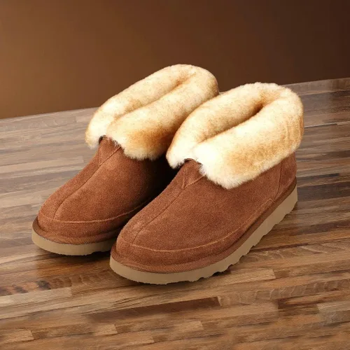 Miniatura 8 de PAMIR Botines de piel de oveja para hombre con espuma viscoelástica para interiores y exteriores