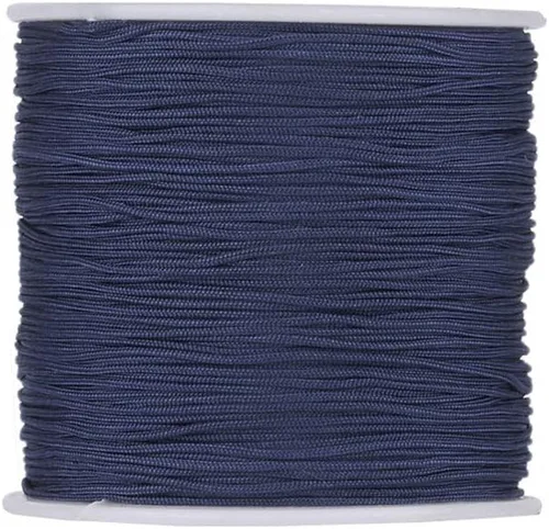 Miniatura 24 de Cheriswelry 100 yardas/rollo de cuerda trenzada de nailon de 0.031 in, color azul cielo claro, cordón de nudo chino, cuerda de cuentas