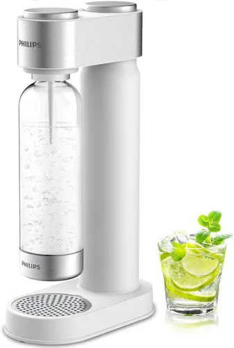 Philips - Máquina para hacer agua con gas, máquina de soda con botella de rosca rápida, botella carbonatadora de PET libre de BPA de 1L, máquina de