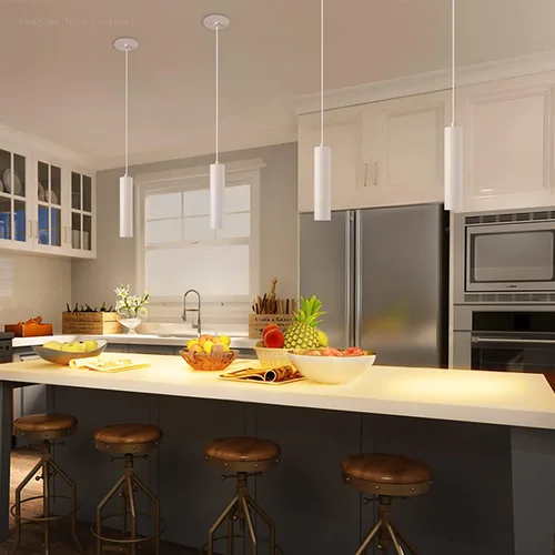 Miniatura 9 de LEONLITE Luces colgantes LED con clase, estilo minimalista moderno, caja J integrada para repuesto de luz de techo empotrada, ajuste de agujero