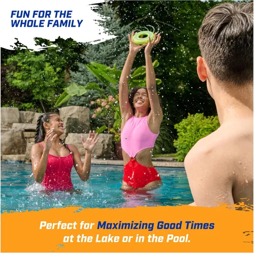 Miniatura 4 de SwimWays Hydro Spiral, juguetes de piscina para niños y adultos, anillo de lanzamiento para playa, lago y piscina, juguetes al aire libre para niños