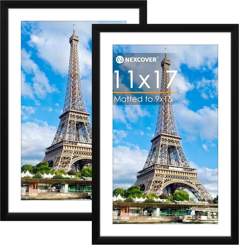 Miniatura 16 de NEXCOVER Portarretratos de 8.5 x 11 pulgadas, color negro, 10 unidades, marcos de fotos de 8.5 x 11 pulgadas con plexiglás HD inastillable, marcos