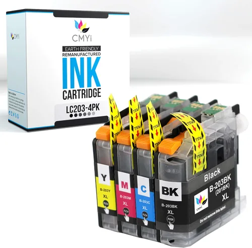 Miniatura 6 de LC203 - Cartucho de tinta de repuesto negro para Brother DCP-J4120DW, MFC-J4320DW, J4420DW, J460DW, J4620DW, J4625DW, J480DW, J485DW, J5320DW