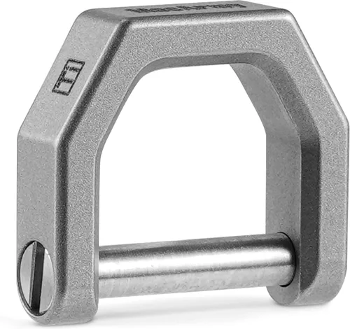 Miniatura 9 de MecArmy CH2 - Llavero de titanio en forma de D, llavero con grillete de tornillo para llaves de coche (S/M/L - azul, S)