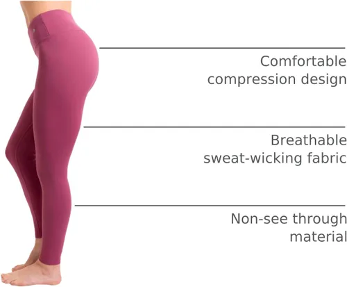 Miniatura 35 de CompressionZ - Leggings de compresión de cintura alta para mujer, para hacer yoga, correr, ir al gimnasio, fitness y entrenar a diario, pantalones