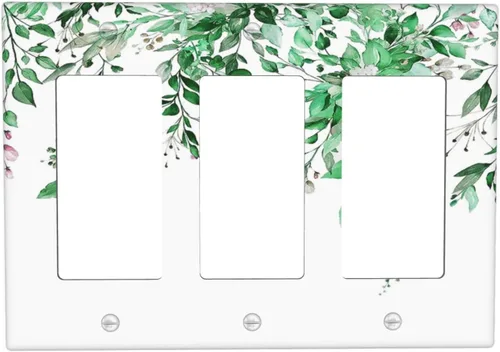 Miniatura 50 de Cubierta decorativa para interruptor, placa de interruptor de luz de 2 bandas, 1 placa de interruptor de luz dúplex de palanca, placas de pared GFCI