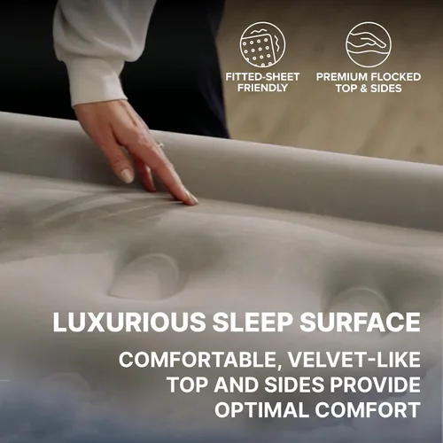 Miniatura 5 de SLEEPLUX Dream - Colchón de aire individual de lujo, bomba dual integrada, se mantiene inflado toda la noche, colchón inflable de doble altura de 18