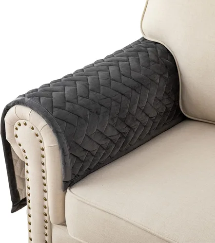 Eismodra Fundas para reposabrazos para sofá, respaldo, fundas antideslizantes para sillón para perros, gatos y mascotas, sofá biplaza reclinable, de