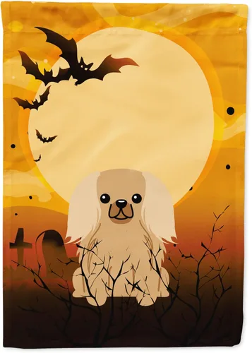 Miniatura 264 de Caroline's Treasures BB4307GF - Bandera de Halloween Airedale para jardín, bandera decorativa para patio exterior, obras de arte de patio, macizos