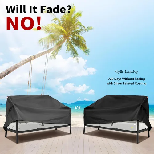 Miniatura 5 de KylinLucky Funda de sofá modular impermeable resistente de 85 pulgadas de ancho x 37 pulgadas de profundidad x 35 pulgadas de alto, funda de sofá