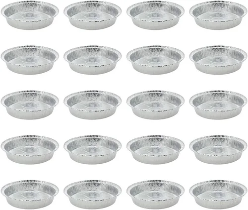 Miniatura 13 de Othmro Recipientes de alimentos de papel de aluminio de 3.2 x 1.5 pulgadas (DiaxH), bandejas desechables para llevar, 100 sartenes redondas de papel