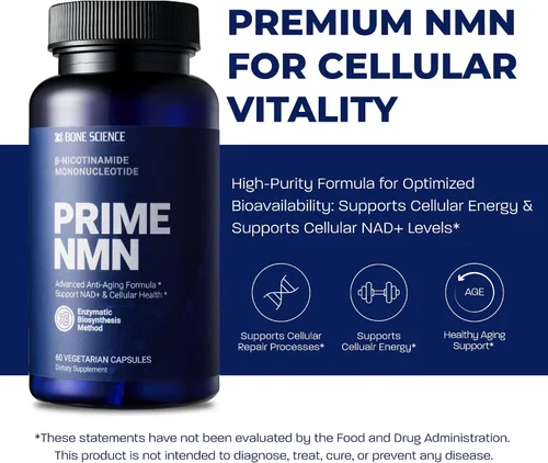 Miniatura 2 de BONE SCIENCE Uthever NMN & Pterostilbene Complejo 6 en 1 con resveratrol, glutatión y bioperina, precursor estabilizado de NAD+ de alta pureza