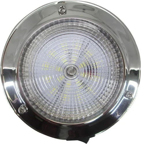 Miniatura 3 de Pactrade Marine Luz de Cúpula 12V - Lente de 3 Pulgadas, LED Blanco Cálido Luz de Barco de Acero Inoxidable con Interruptor de Palanca Integrado