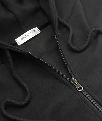 Miniatura 4 de MAJECLO Sudadera con capucha cómoda y ligera de gran tamaño con cremallera para mujer