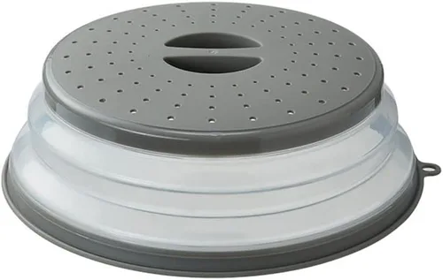 Miniatura 9 de Cubierta plegable para salpicaduras de microondas, 10.5 pulgadas, apta para lavavajillas, cubierta de placa de microondas con ventilación de vapor