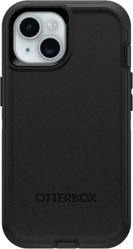 Miniatura 8 de OtterBox Funda transparente para iPhone 17e, 16e, 15, 14 y 13 Defender Series XT, lado oscuro (negro/transparente), sin pantalla, resistente, a Dark