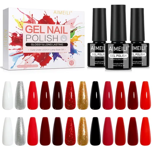Miniatura 14 de AIMEILI Juego de esmaltes de uñas de gel nude – 12 colores sin hema, gelatina neutra, rosa, blanco lechoso, efecto transparente, manicura