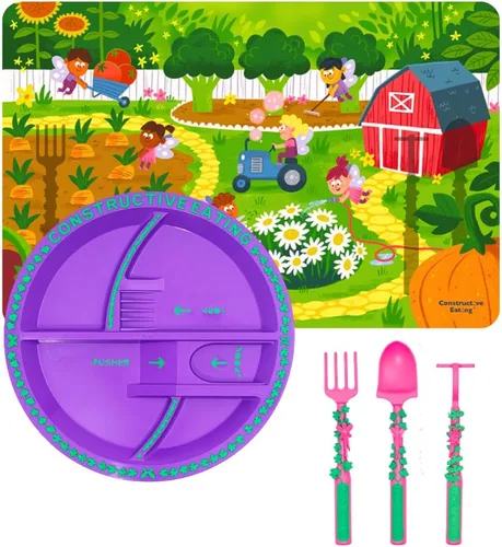 Miniatura 9 de Combo de construcción con conjunto de utensilios, plato e individual de Constructive Eating