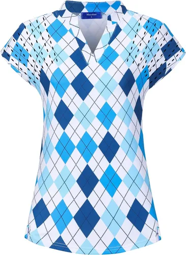 Miniatura 10 de Camisetas tipo polo de golf para mujer, ligeras que absorben la humedad, camisetas atléticas de tenis