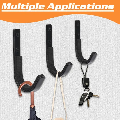 Miniatura 7 de Soporte de pared para rifles de metal horizontales para colgar y almacenar, soporte para pistola de acero resistente con acolchado suave, almacena