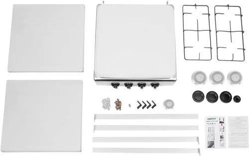 Miniatura 7 de Estufa de gas de 4 quemadores, estufa portátil para exteriores con soporte de almacenamiento extraíble para camping, picnic, hogar, autocaravana