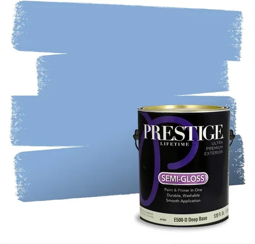 Miniatura 1634 de Pintura Exterior + imprimación PRESTIGE, todo-en-uno, 1 galón, acabado mate, color comparable al Valspar* Royal Gray* VS151-Gris real