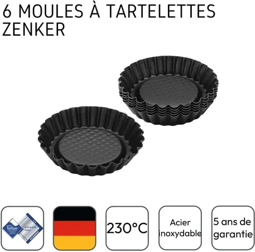 Miniatura 4 de Zenker Mini sartenes antiadherentes de acero al carbono, 4 pulgadas de diámetro, juego de 6