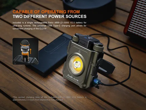 Miniatura 9 de Fenix CL27R Linterna de camping, 1600 lúmenes, recargable por USB-C, resistente al agua, portátil con LEDs blancos y rojos y organizador Lumentac