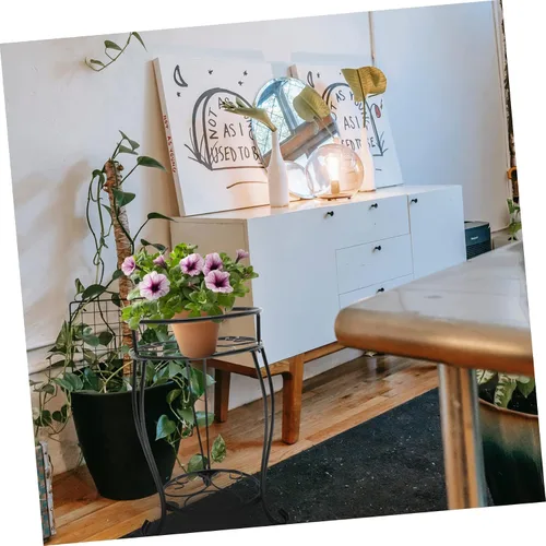 Miniatura 6 de Soporte de hierro resistente para plantas, elegante soporte para macetas para decoración de oficina en casa