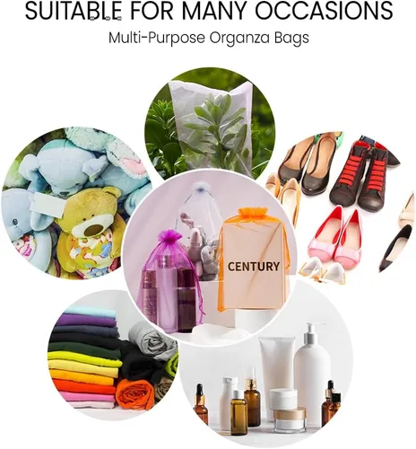 Miniatura 4 de Meowoo 12 bolsas grandes de organza, bolsas de malla grandes de 12 x 16 pulgadas con cordón, bolsas de regalo de malla con cordón para zapatos