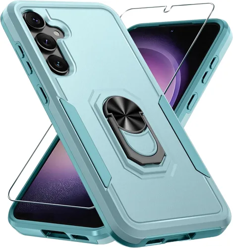 Miniatura 17 de Compatible con Samsung Galaxy S24/S25 Funda con Protector de Pantalla de Vidrio Templado, Resistente a Prueba de Golpes de Servicio Pesado Funda