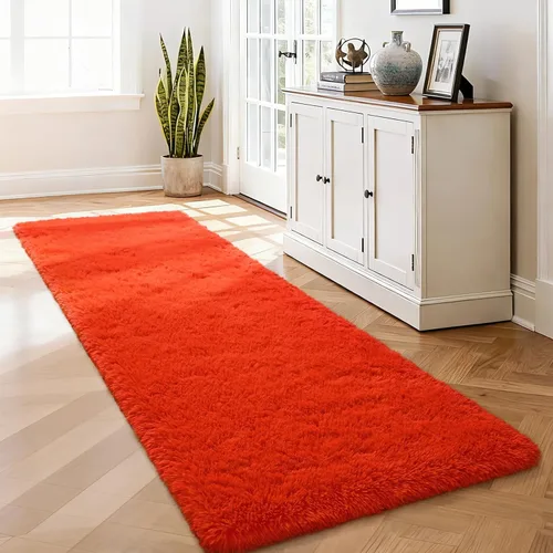 Miniatura 112 de Merelax Alfombra Moderna Suave y Esponjosa Shaggy para Dormitorio Sala de Estar Decoración de Sillas Pequeñas Alfombras Tapetes para Pies Piso, Verde