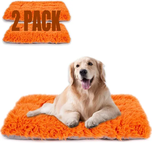 Miniatura 26 de Cama lavable a máquina, almohadilla de felpa de lujo para perros y gatos, tapete inferior antideslizante para perrera, camas peludas para razas