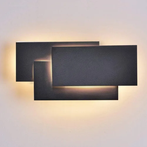 Miniatura 12 de Ralbay Aplique de pared LED moderno de 15.75"/36W para interiores, luz de montaje en pared negro mate para sala de estar, dormitorio, escalera