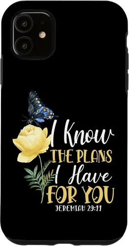 Miniatura 8 de Christian Bible Verse Butterfly Rose Flower Jeremiah 29:11 Case for iPhone 17