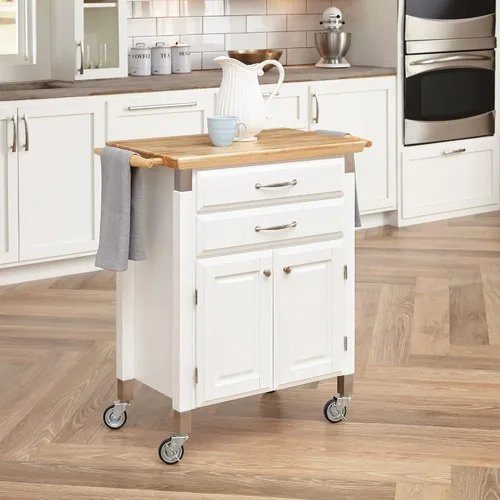 Miniatura 6 de Carrito para preparar y servir Dolly Madison, Madera Noble, Blanco Blanco hueso