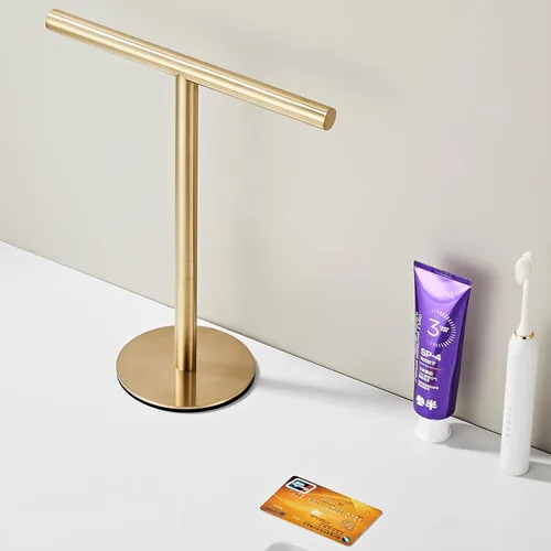 Miniatura 4 de Soporte para toallas de mano de baño, soporte para toallas de mano en forma de T, soporte de acero inoxidable SUS304 para baño, cocina o encimera