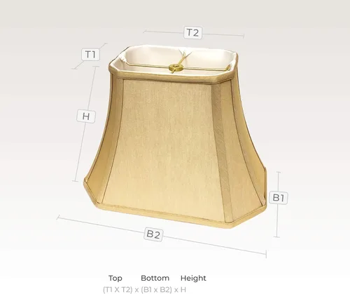 Miniatura 2 de Royal diseños rectángulo Cut Corner Lámpara Sombra, BS-710-10AGL