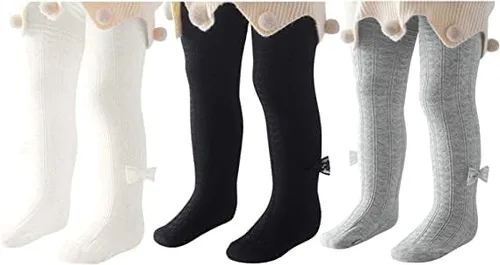 American Trend Baby Girls Tights Stockings Toddler Cable Knit Tights Winter Warm Tights Infant Leggings Clothes Pants