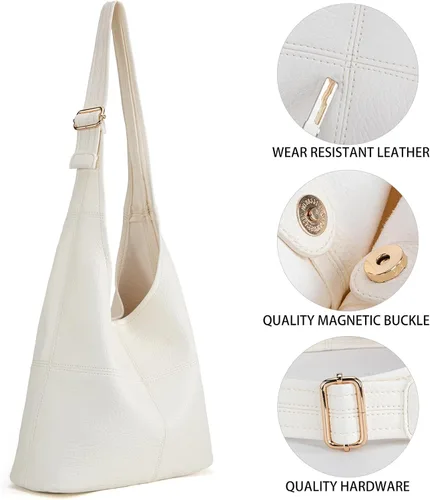 Miniatura 4 de Montana West - Bolso para mujer tipo hobo, ultra suave, plegable, con monedero