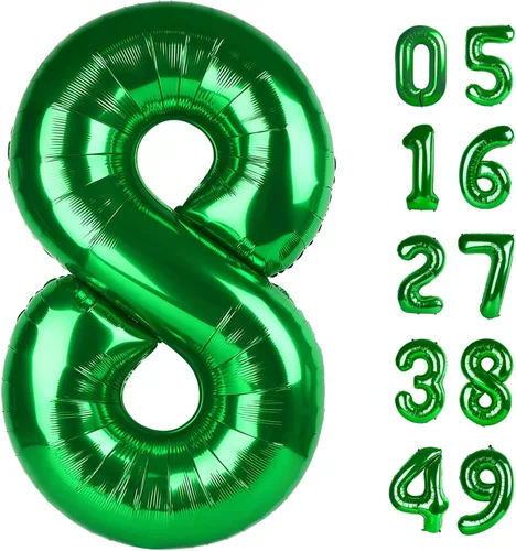 Miniatura 303 de Globo de cumpleaños número 4 dorado de 40 pulgadas, globos gigantes del número cuatro 14 24 34 40 44 2024, globos grandes de lámina de mylar para Oro