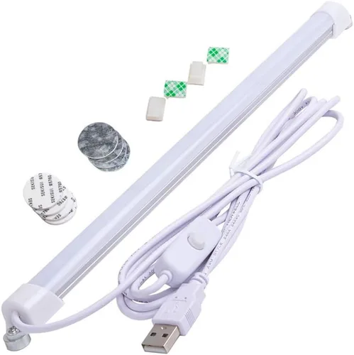 Miniatura 10 de Iluminación LED para debajo del gabinete, barra de tira de luz LED de 12 pulgadas, luz LED USB blanca cálida de 3000 K, pequeña iluminación LED
