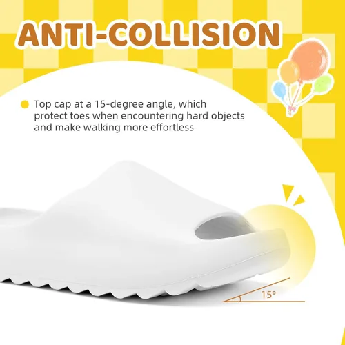 Miniatura 45 de Sandalias acolchadas para mujeres, hombres y niños, cómodas, antideslizantes, suaves, impermeables, para baño, ducha, sandalias acolchadas de suela