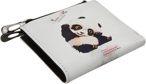 Miniatura 6 de Cartera plegable de piel sintética para mujeres y niñas, Panda