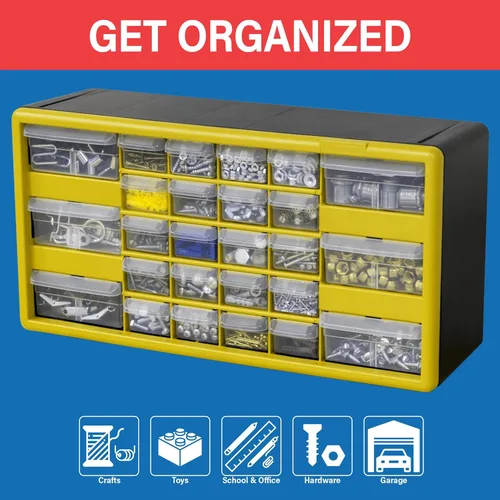 Miniatura 4 de Akro-Mils Gabinete de almacenamiento de plástico con 26 cajones para organización de garaje, organizador de cuentas, almacenamiento de ladrillos