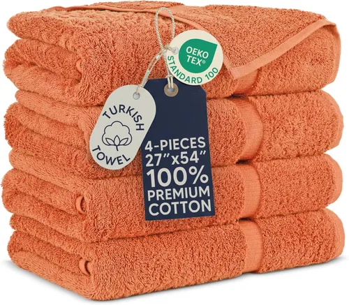 Miniatura 48 de Towel Bazaar Toallas Turcas de Algodón Premium Súper Suaves y Absorbentes (Juego de 2 Toallas de Baño Grandes, Blanco)