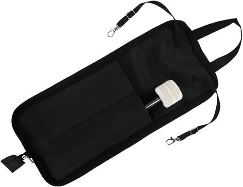 Miniatura 7 de Keenso Bolsa colgante de almacenamiento de baquetas portátil con asa para accesorios de batería negro, rojo, verde, azul, rosa, 18.1x3.9 in