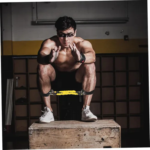 Miniatura 2 de Happyyami Bandas de resistencia profesional con correas de tobillo portátiles para entrenamiento de piernas y caderas, bandas de tubo para gimnasio