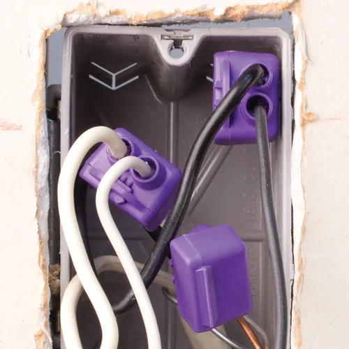 Miniatura 7 de King Innovation 95015 AlumiConn - Conector de cable, paquete de 10, morado, conteo