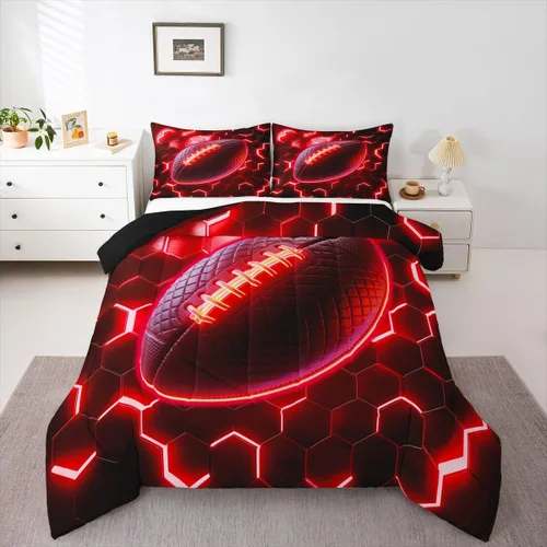 Miniatura 16 de Erosebridal Juego de edredón de béisbol tamaño individual, juegos de ropa de cama deportiva para niños, edredones y juegos de ropa de cama de nido